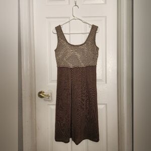 EUC like new brown Diktons knit dress size medium 8/10